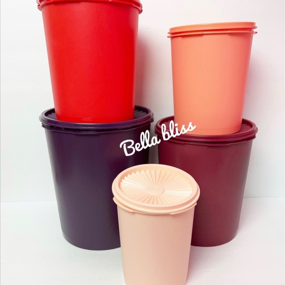 Tupperware Stacking Servalier Canister Container Set - Picture 2 of 3